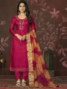 Maroosh Floral Embroided Unstitched Dress Material