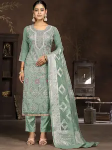 Maroosh Ethnic Motifs Woven Design Organza Zari Unstitched Dress Material