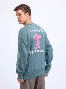 Flying Machine Men Cotton Graphic Printed Long Sleeves Sweatshirt