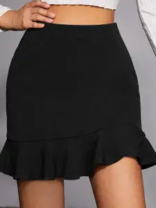 Stylecast X Slyck Solid Flared Mini Skirt