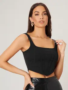 AAHWAN Women Cotton Corset Crop Top