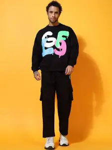 GRIFFEL Men Printed Round Neck Tracksuits