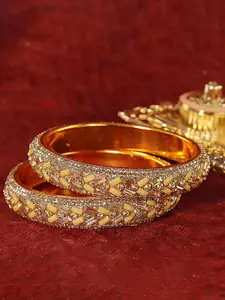 LAVAZZA  Pack Of 2 Stone-Studded Bangles