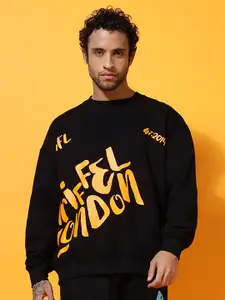 GRIFFEL Men Typography Printed Sweatshirt