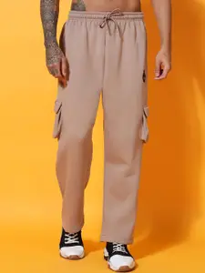 GRIFFEL Men Straight-Fit Mid-Rise Track Pants