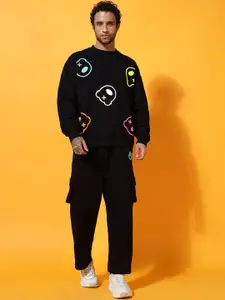 GRIFFEL Men Graphic Printed Tracksuits