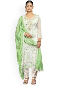 Maroosh Floral Printed Unstitched Dress Material