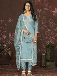 Maroosh Ethnic Motifs Embroidered Beads and Stones Cotton Unstitched Dress Material