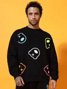GRIFFEL Men Graphic Printed Pullover Sweatshirt