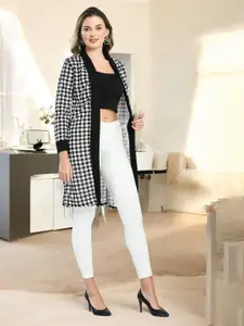 BAESD Checked Open Front Longline Shrug