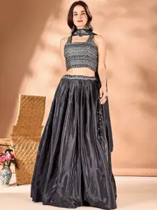 JIVORA Embroidered Thread Work Ready to Wear Lehenga & Blouse With Dupatta