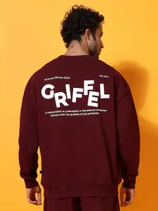 GRIFFEL Men Graphic Printed Pullover Sweatshirt