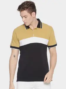 ADRO Men Colourblocked Polo Collar T-shirt