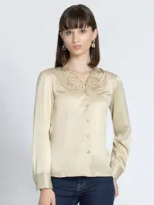 SHAYE Women Relaxed Opaque Party Shirt