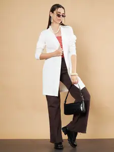 Fbella Self Design Longline Open Front Shrug