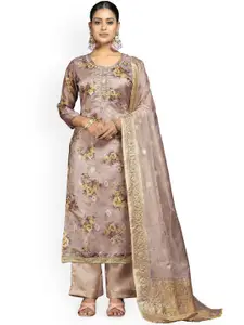 Maroosh Printed Organza Unstitched Dress Material