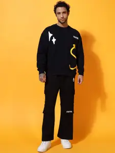 GRIFFEL Men Round Neck Long Sleeves Tracksuits