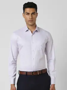 Van Heusen Men Spread Collar Solid Cotton Slim Fit Formal Shirt