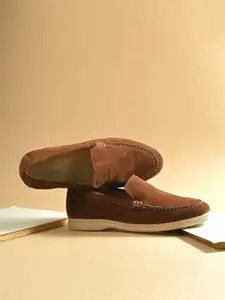 CARLO ROMANO DARK TAN Women Suede Loafers