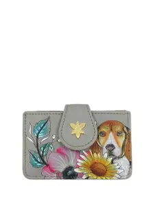 Anuschka Women Printed Leather Card Holder
