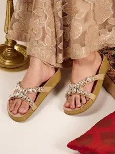 CAI Women Bejewelled Sliders