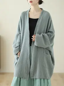 StyleCast x Revolte Cotton Longline Open Front Shrug