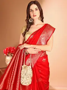 Anouk Woven Design Zari Banarasi Saree