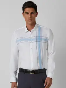 Van Heusen Men Spread Collar Multi Striped Cotton Slim Fit Formal Shirt