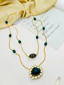 ABDESIGNS Gold-Plated Kundan & Beads-Studded Necklace