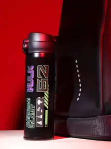 MARVEL STREET Black Hulk Printed Stainless Steel Single Wall Vacuum Water Bottle 500ml