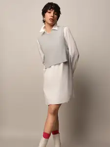 ONLY Women Solid Fit & Flare Mini Dress