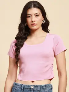 Global Republic Women Solid Round Neck Top