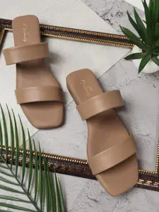 CHINRAAG Women Open Toe Flats with No Back Strap