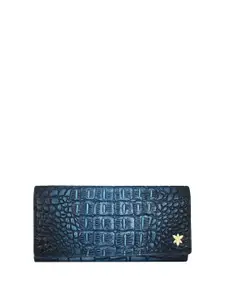 Anuschka Women Geometric Textured Leather Three Fold Wallet