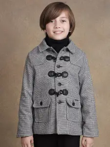 One Friday Boys Spread Collar Checked Casual Tailored Jacket