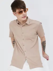 Fame Forever by Lifestyle Men Cutaway Collar Solid Cotton Casual Shirt