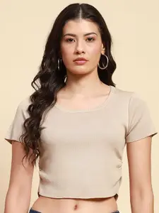 Global Republic Women Solid Round Neck Top