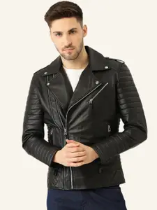 Leather Retail Men Lapel Collar Solid PU Casual Biker Jacket