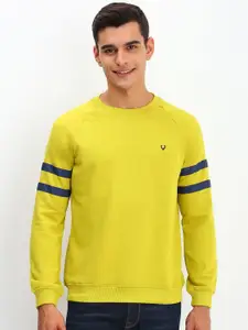 Allen Solly Men Solid Round Neck Cotton Pullover Sweatshirt