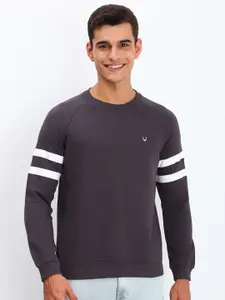Allen Solly Men Solid Round Neck Cotton Pullover Sweatshirt