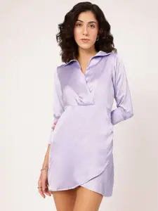 DressBerry Satin Sheath Mini Dress