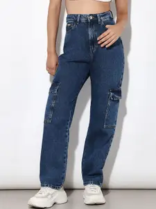 ONLY Women Straight Fit High-Rise Light Fade Jeans