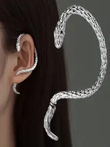 VAGHBHATT Silver Plated Animal Shaped Ear Cuffs