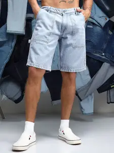 Campus Sutra Men Cotton Regular Fit Denim Shorts