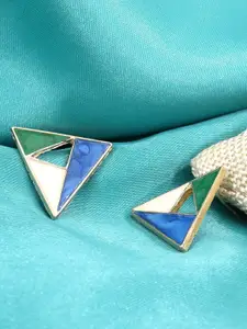 VAGHBHATT Stainless Steel Geometric Triangle Shaped Studs