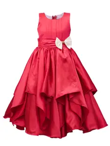 BAESD Girls Round Neck A-Line Maxi Dress