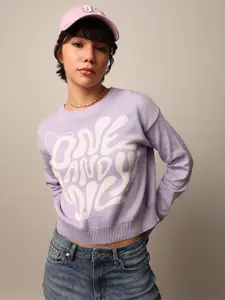 ONLY Women Typography Printed Pullover