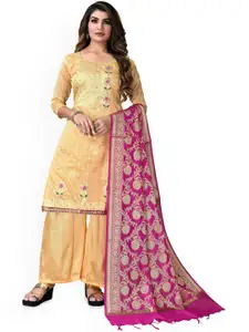 Maroosh Floral Embroidered Zari Unstitched Dress Material