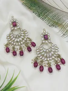 I Jewels Gold Plated Contemporary Chandbalis Earrings