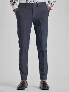 Snitch Men Smart Slim Fit Casual Trousers